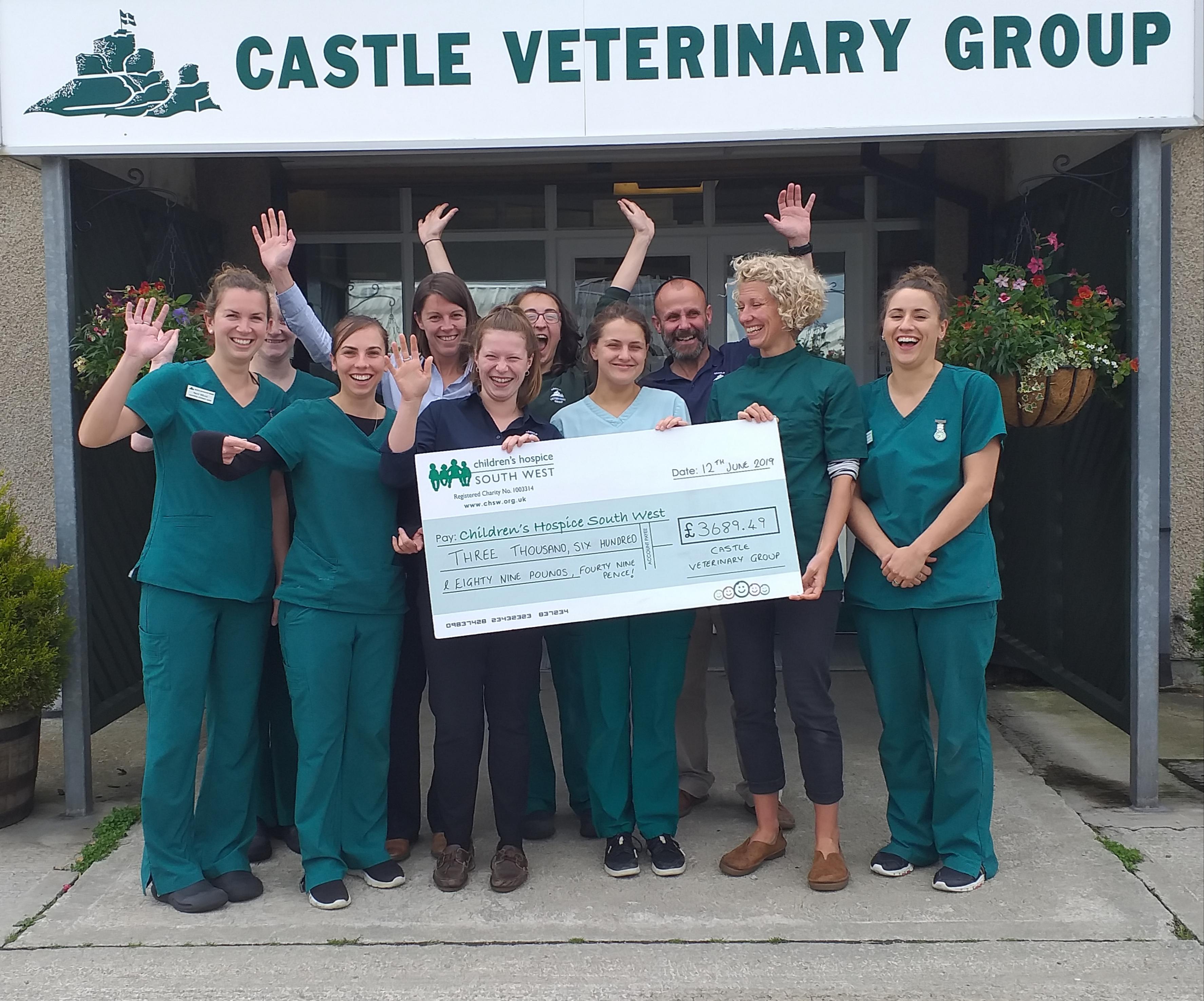Castle Vets Thanked for Year of Fundraising Childrens Hospice South West